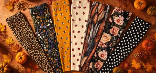 leggings in a flat lay design